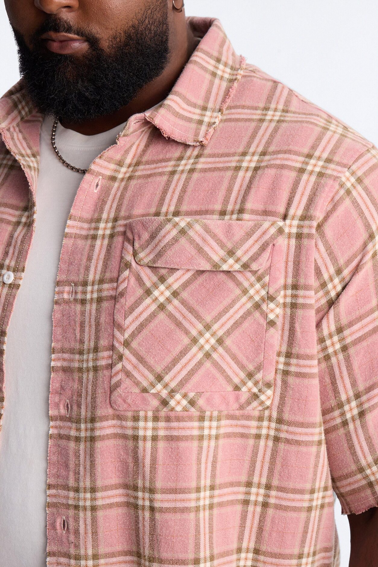 Really Really Flannel Button Up Shirt - Pink