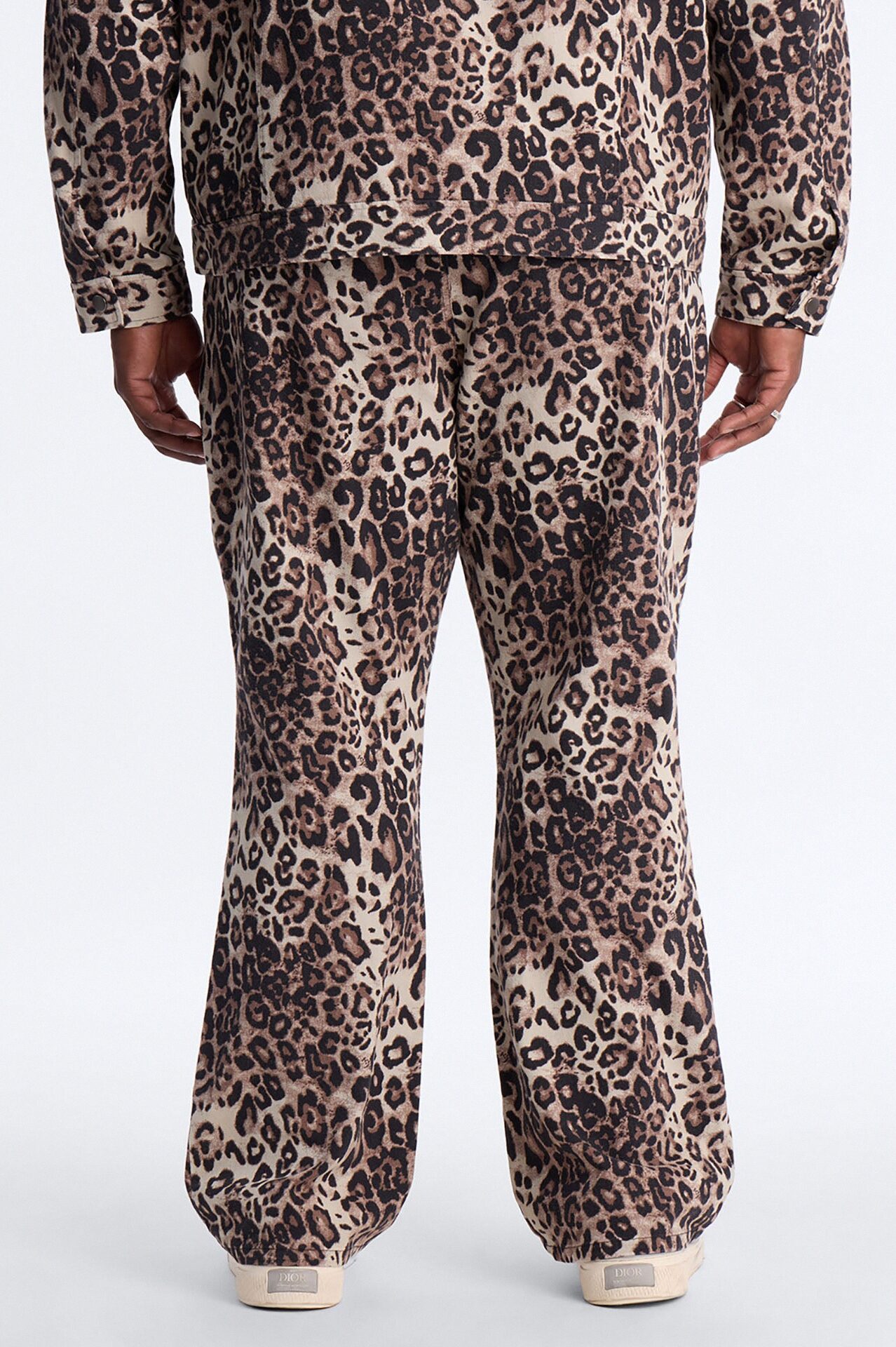 Straight Flare Marcy Wild Leopard Print Pant - Brown