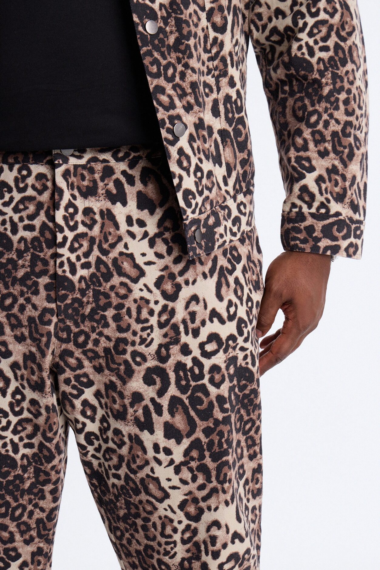 Straight Flare Marcy Wild Leopard Print Pant - Brown