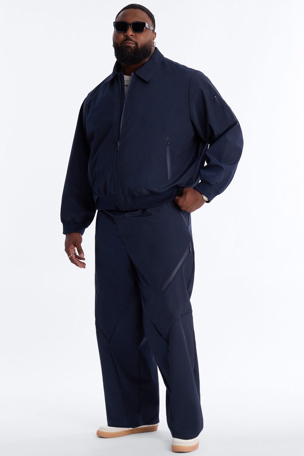 Baggy Liberty Zip Pant - Navy
