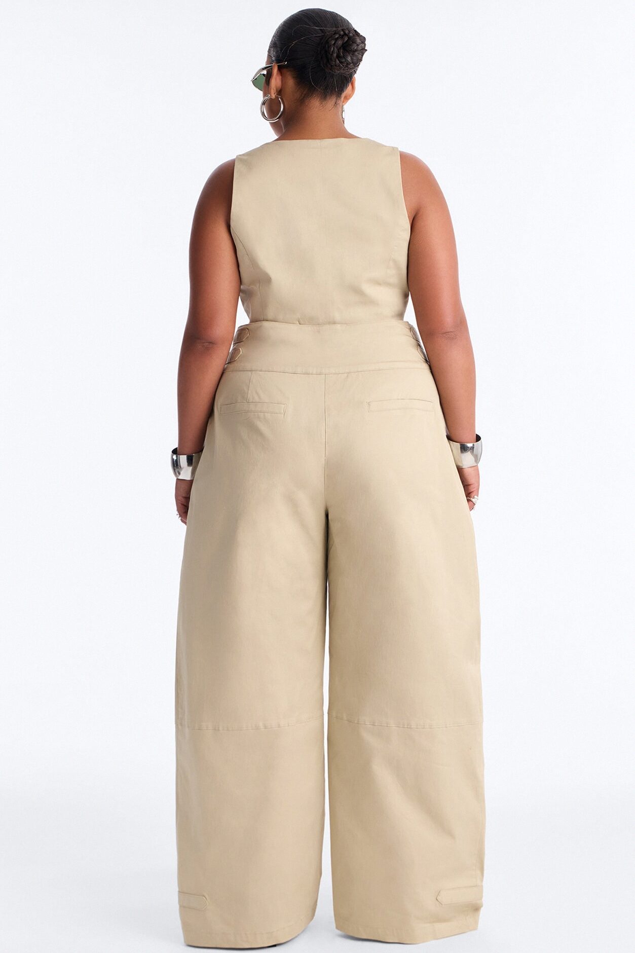 City Girl Twill Pant Set - Tan