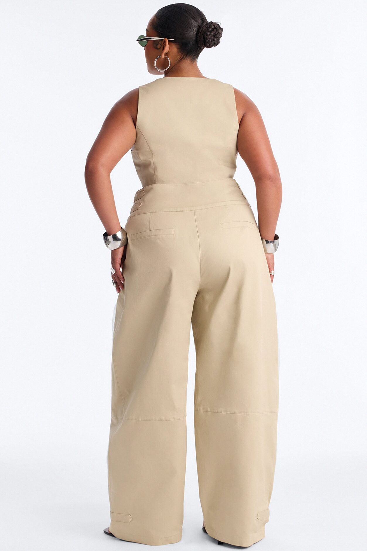 City Girl Twill Pant Set - Tan