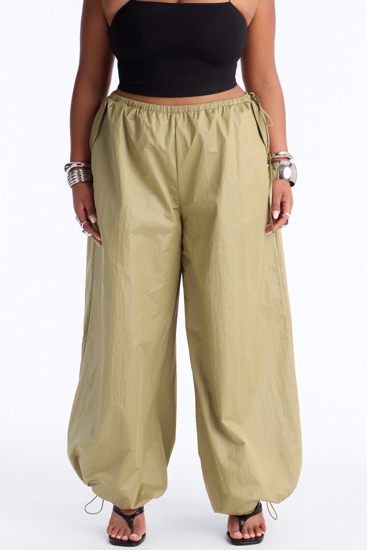 Stardust Nylon Balloon Pant - Olive