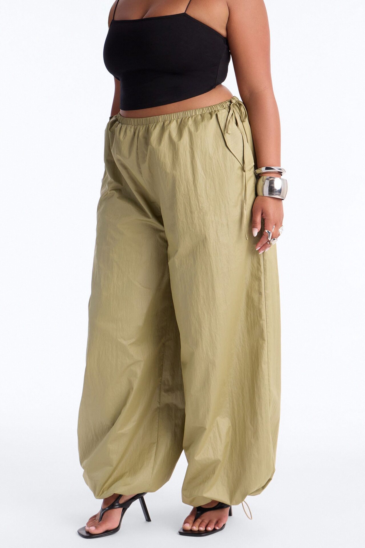 Stardust Nylon Balloon Pant - Olive