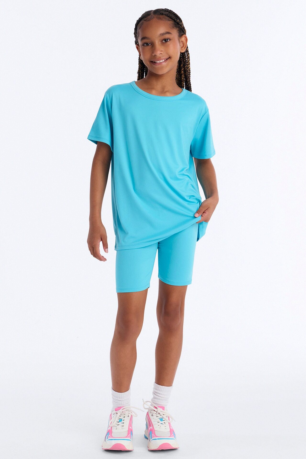Mini Weekend Vibes Short Set - Aqua