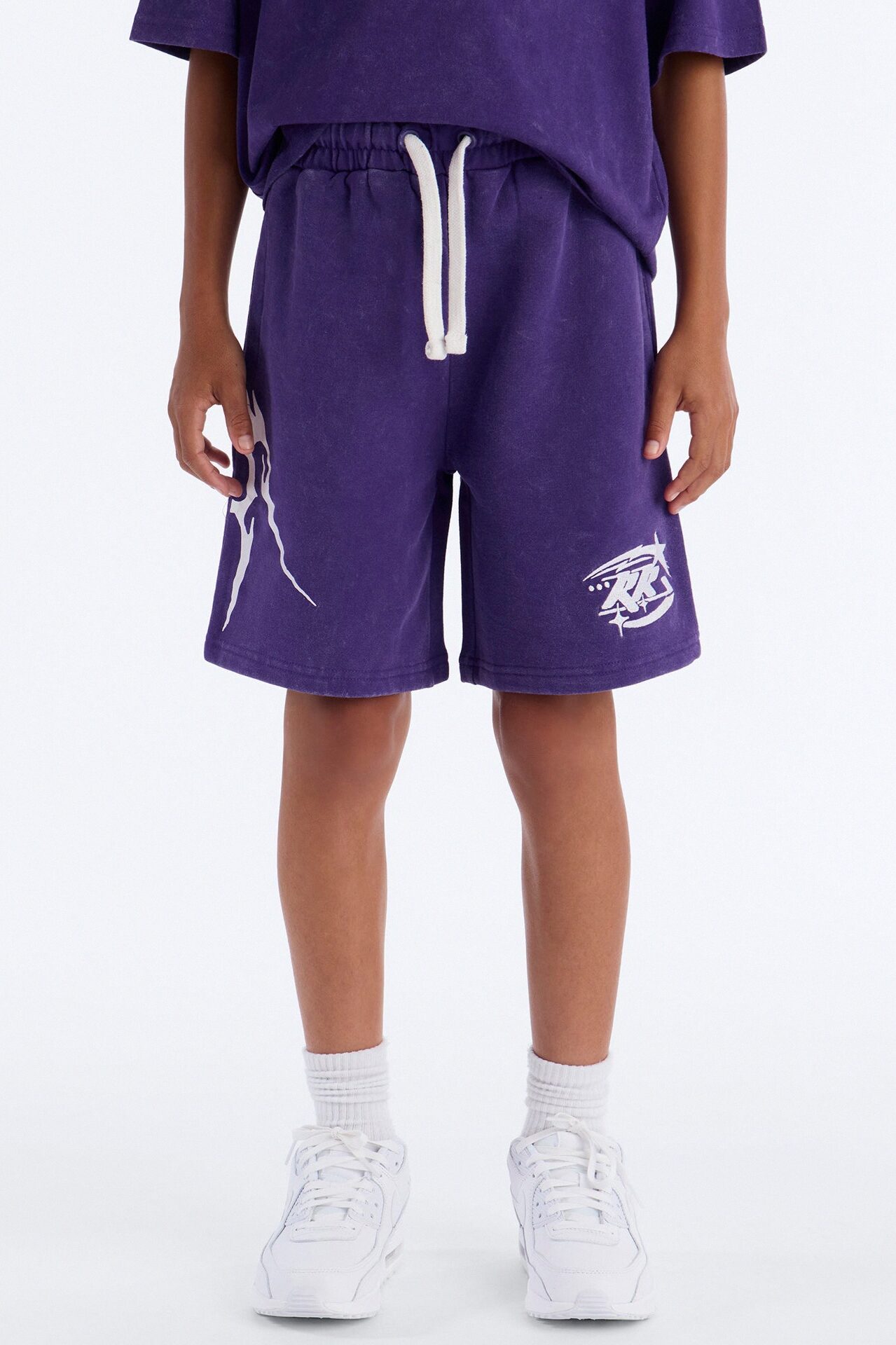 Mini Royalty Rule Sweatshorts - Purple