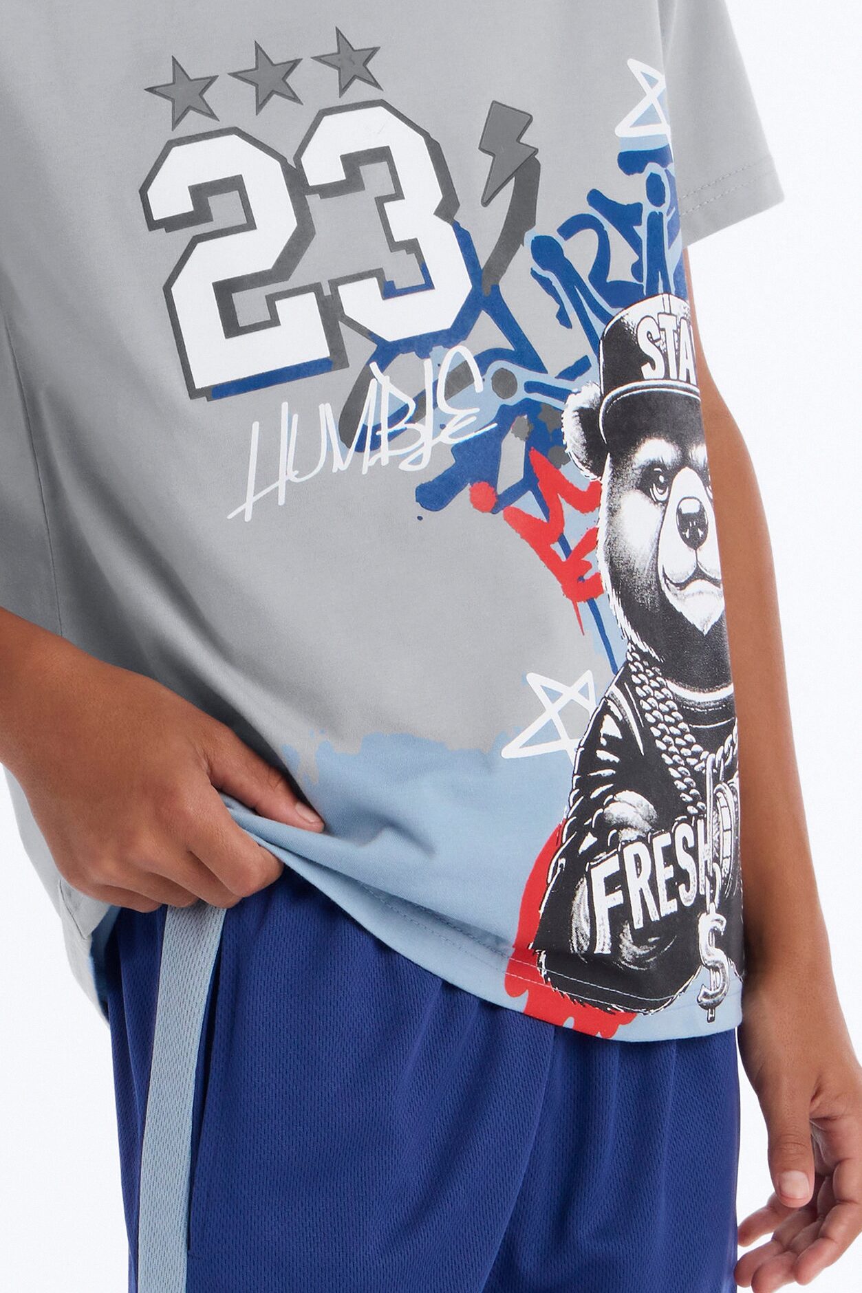 Mini Staying Fresh Mesh Short Set - Blue/combo