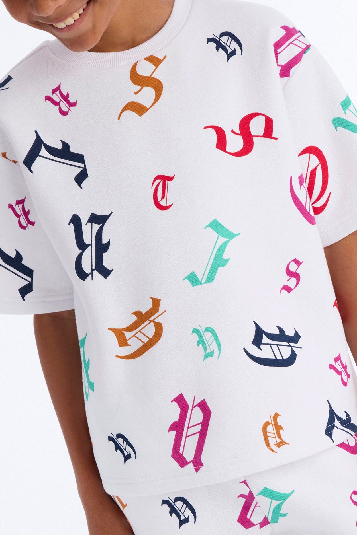 Mini Tyson Letters Short Sleeve Tee - White