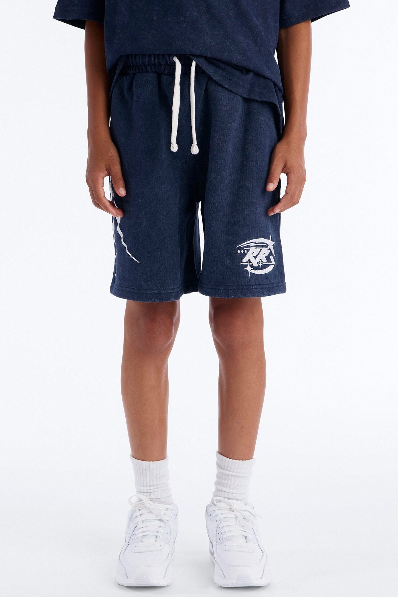 Mini Royalty Rule Sweatshorts - Navy