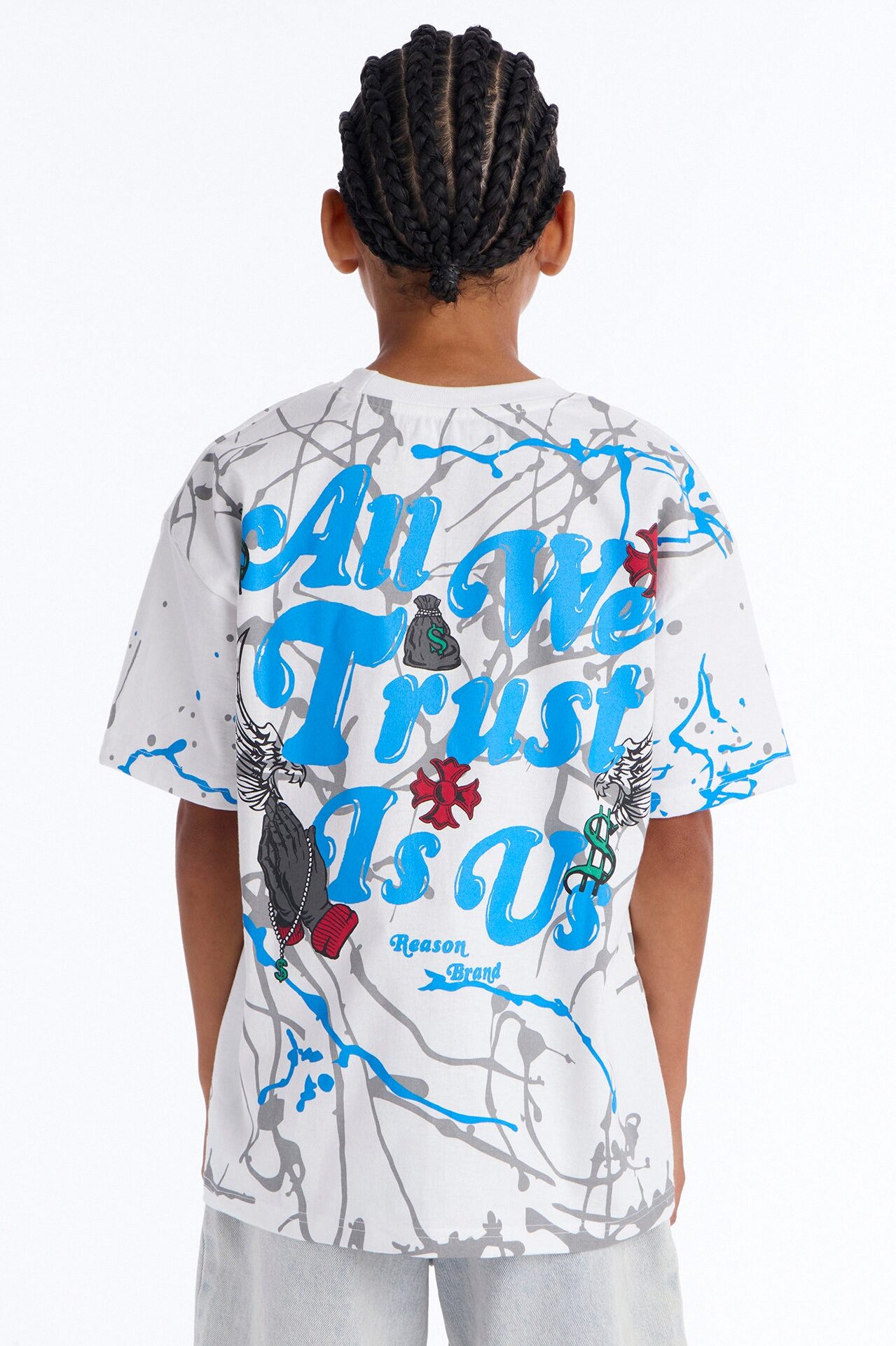 Mini All We Trust Is Money Short Sleeve Tee - White
