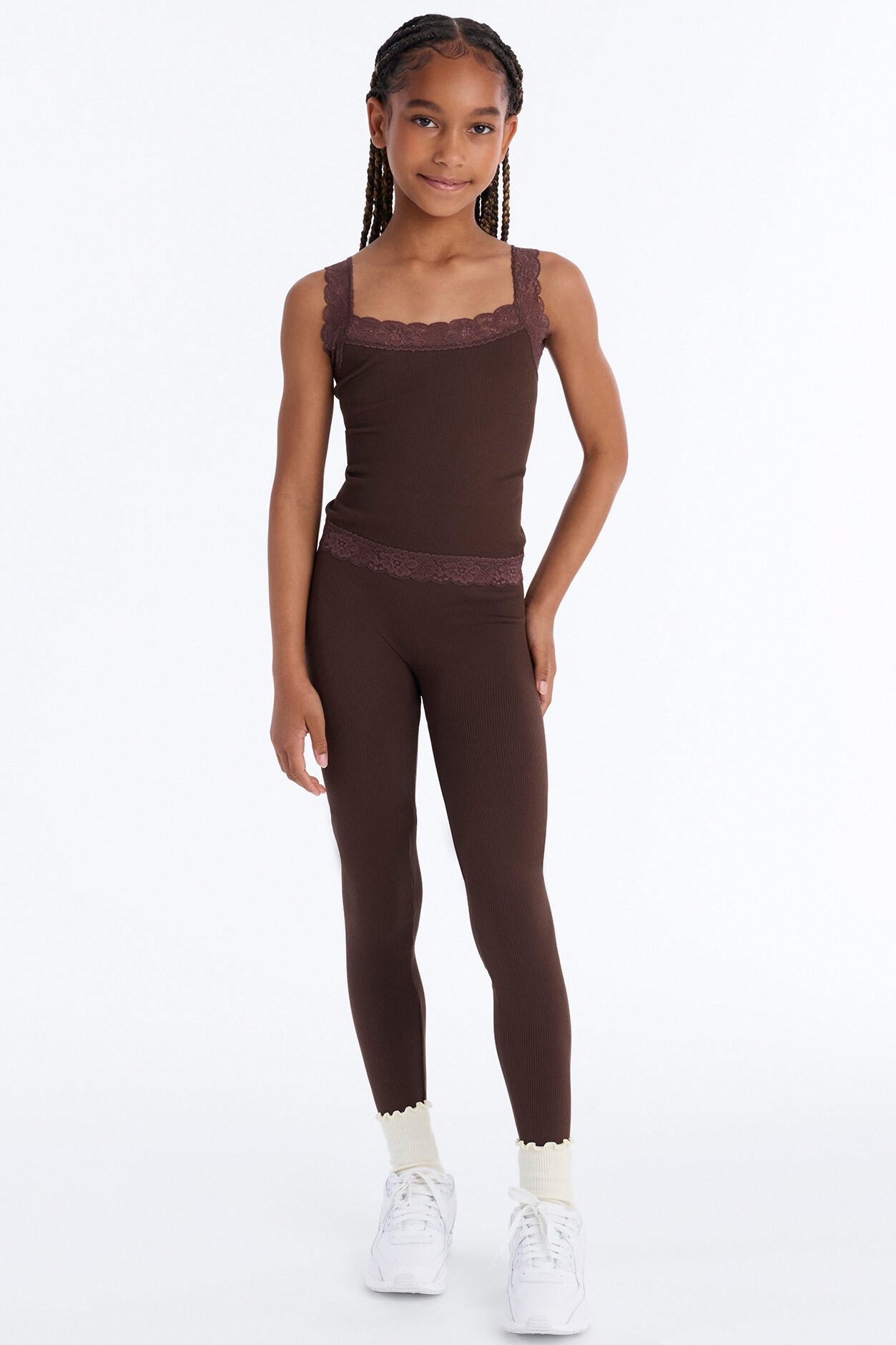 Mini Sculpted Power Seamless Legging Set - Chocolate