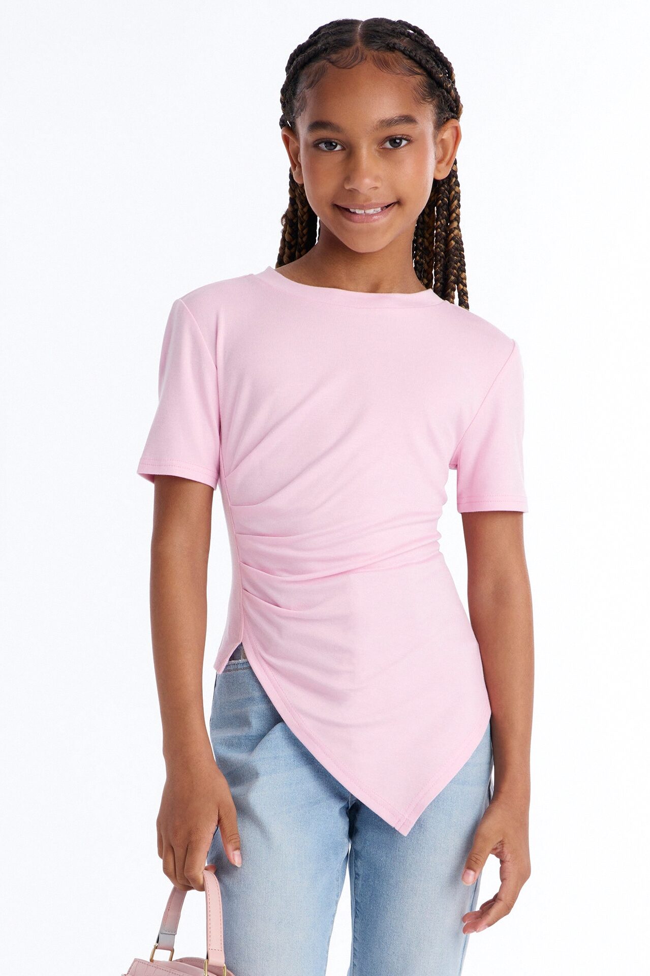 Mini Take Control Asymmetrical Top - Pink
