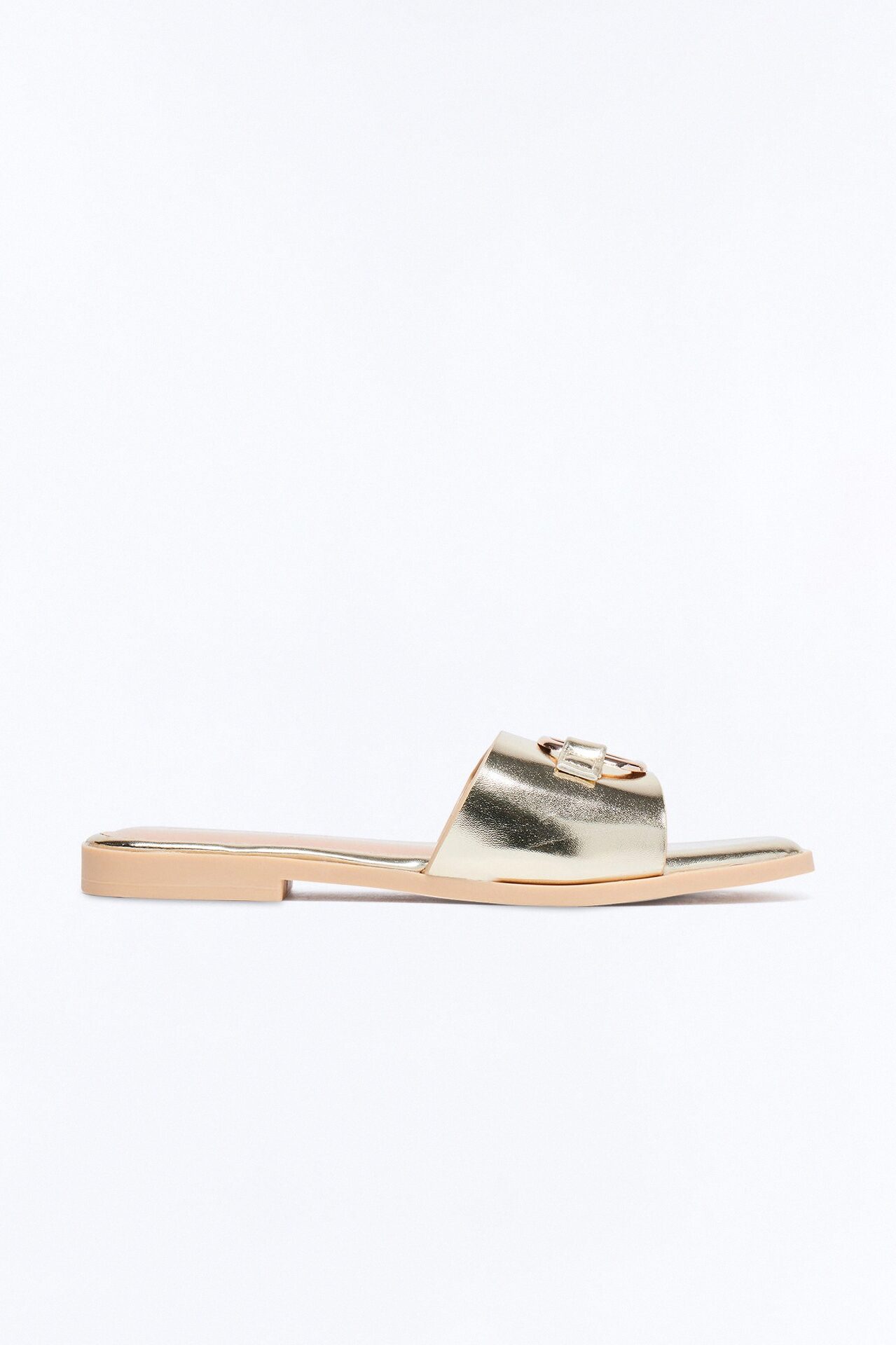 Kimber Hardware Slip On Sandals - Gold