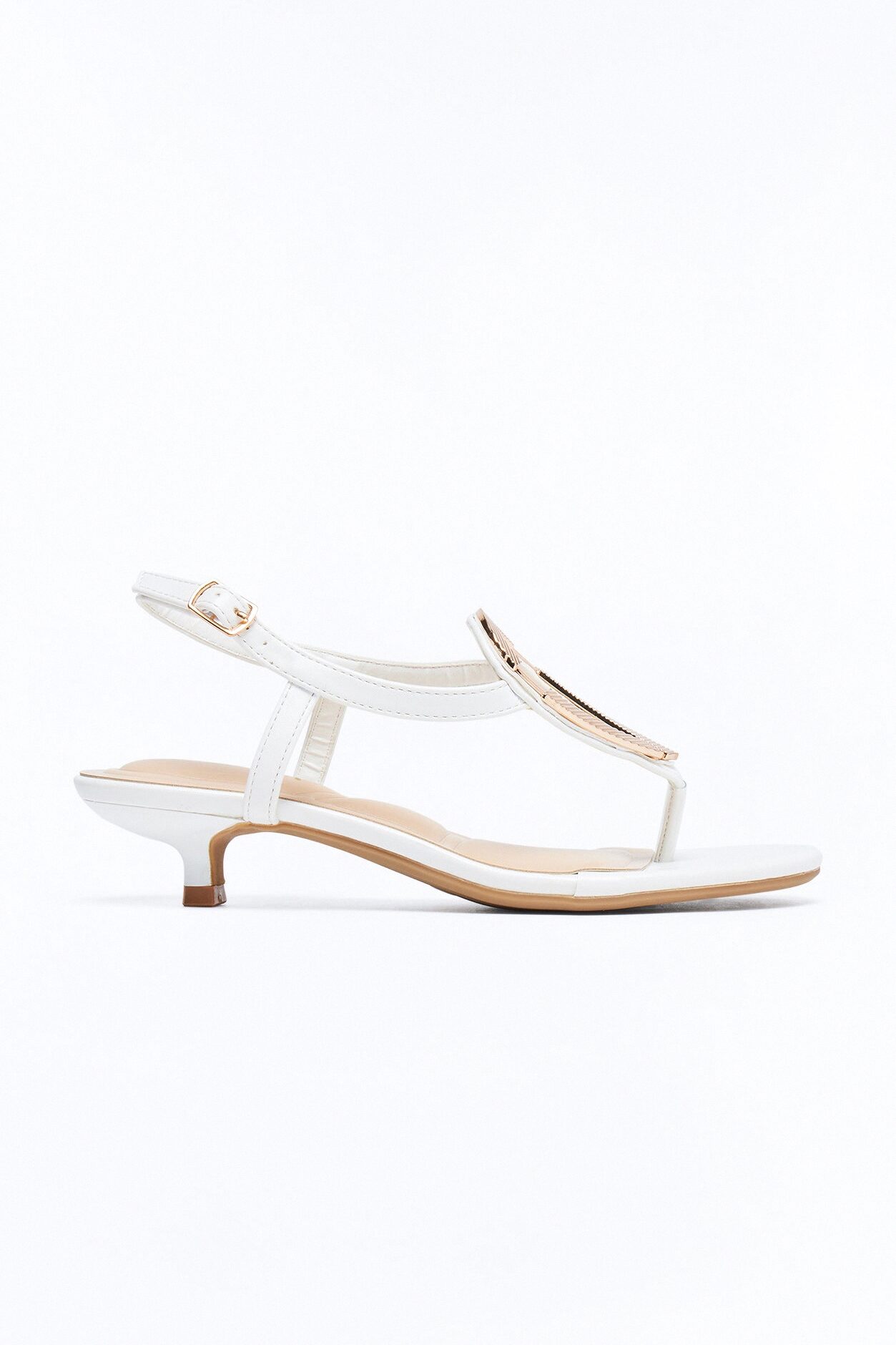 Trent Hardware Kitten Heels - Ivory