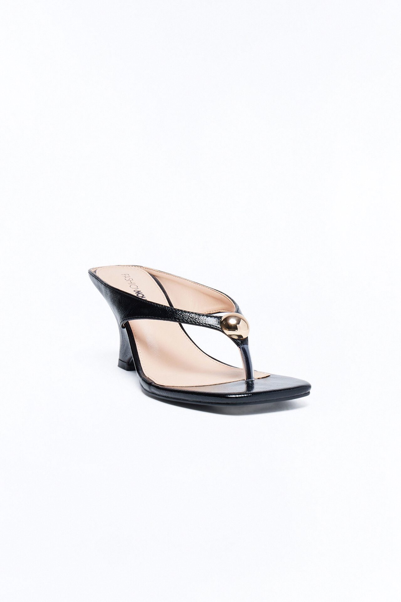 Nadine Thong Wedges - Black