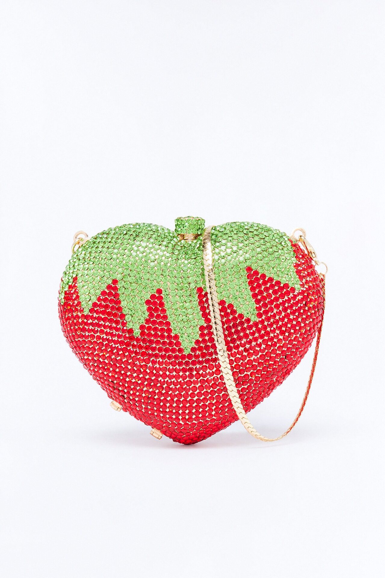 Strawberry Fields Rhinestone Clutch - Red/combo
