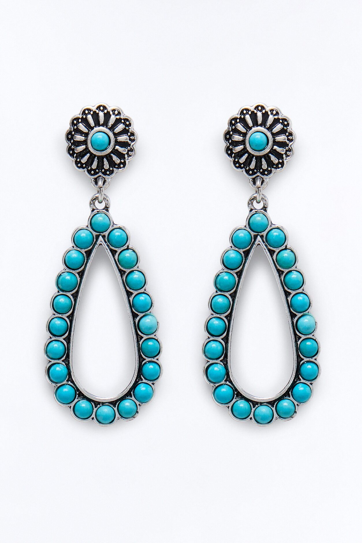 Wild West Gem Drop Earrings - Turquoise