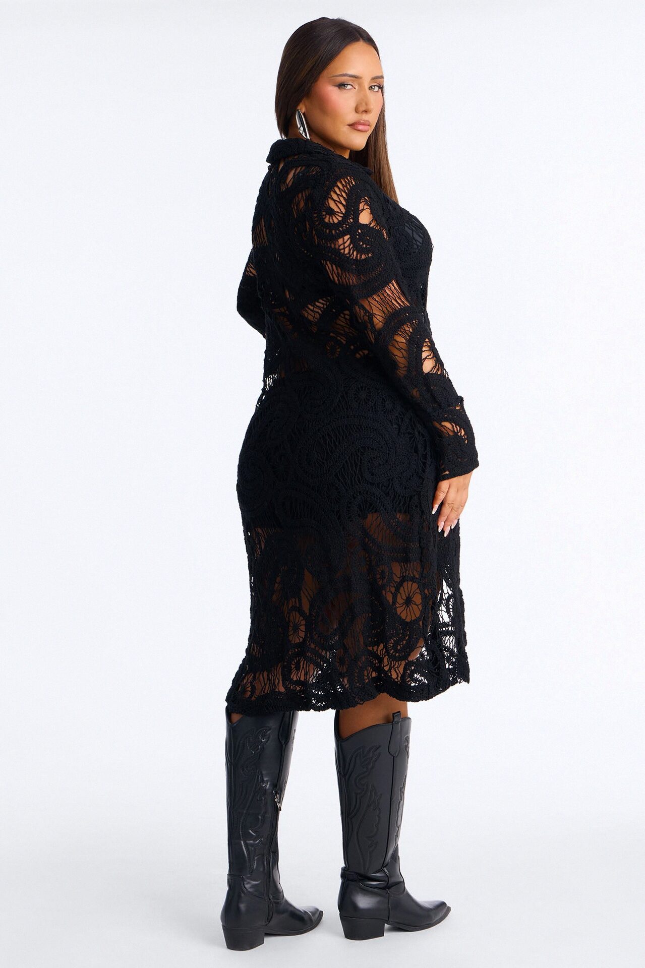 Carly Crochet Short Set - Black