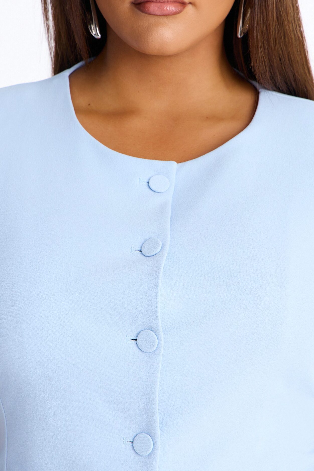 Mission Accomplished Short Sleeve Blazer - Light Blue
