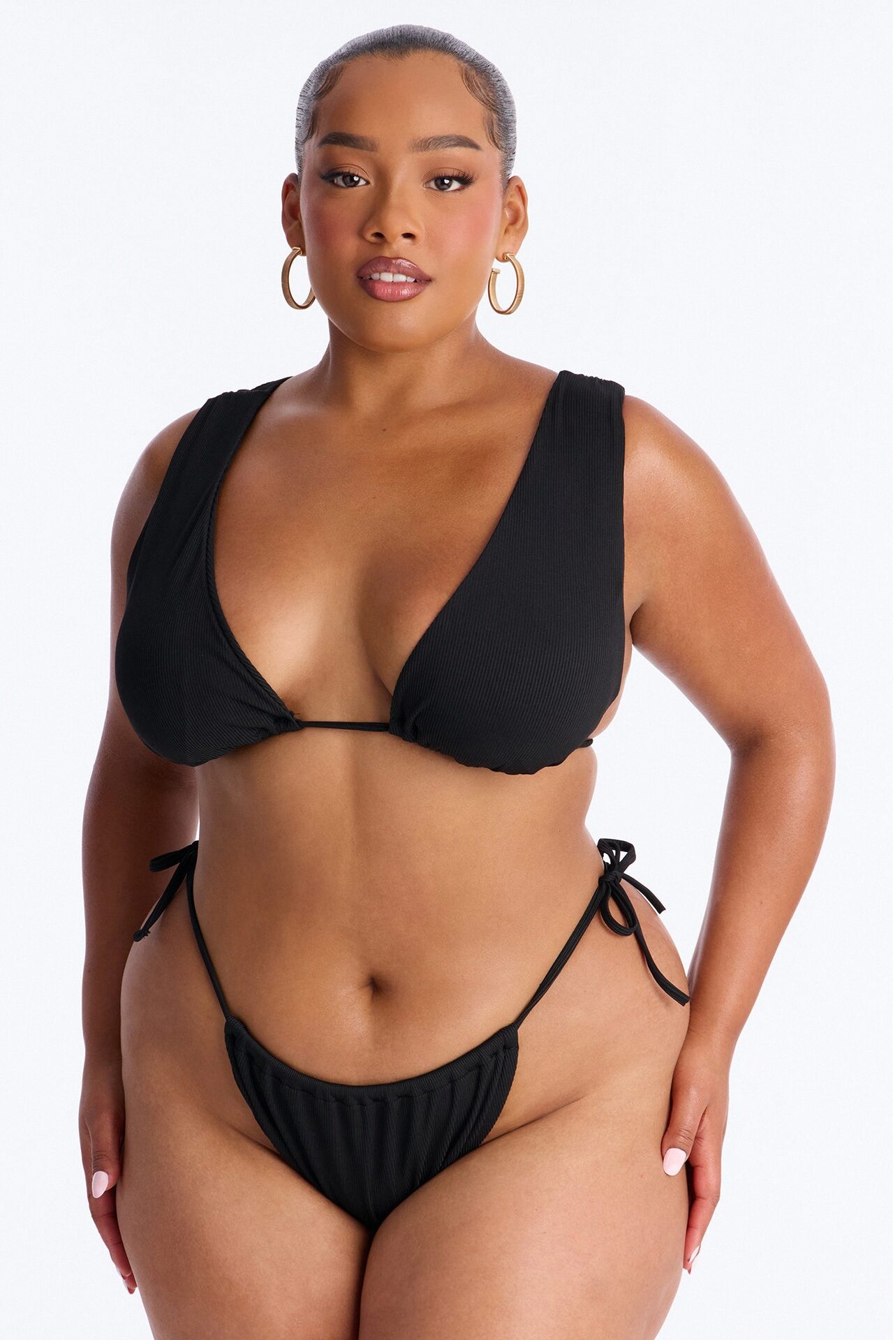Caterina 2 Piece Halter Bikini Set - Black