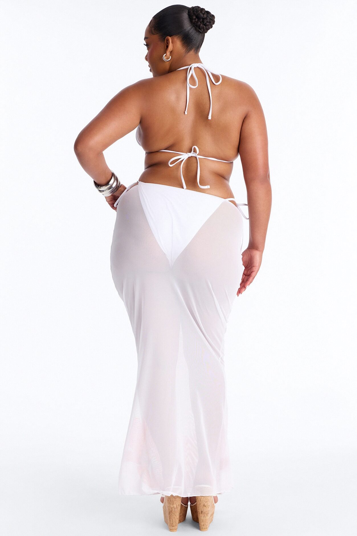 Playing It Cool Bikini And Sarong - White/combo