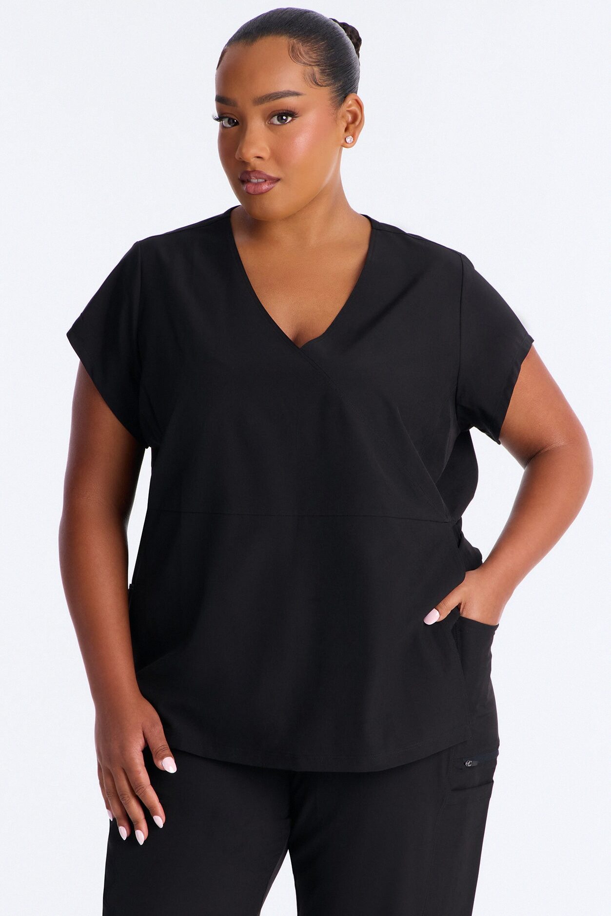 Wrap It Up Scrub Set - Black