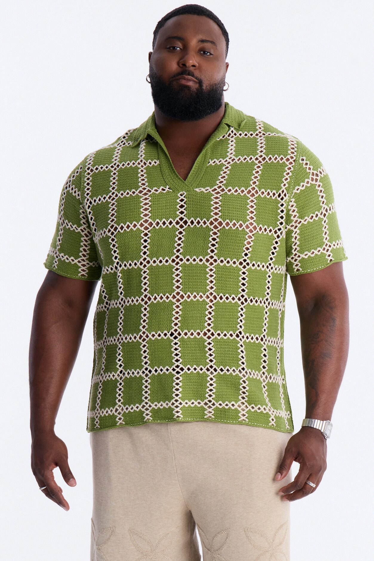 Open Field Crochet Johnny Polo - Olive