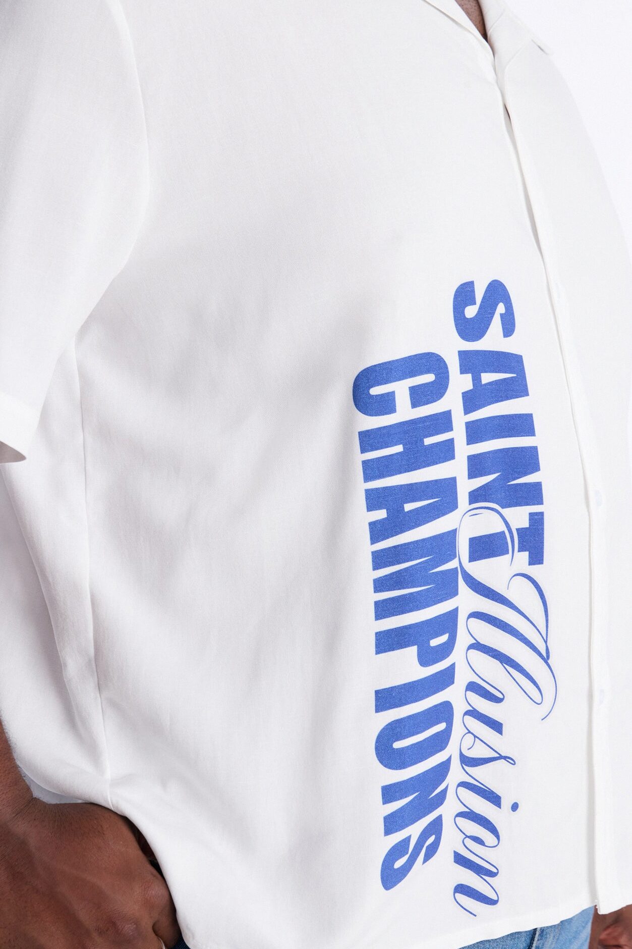 Saint Illusion Button Up Shirt - White