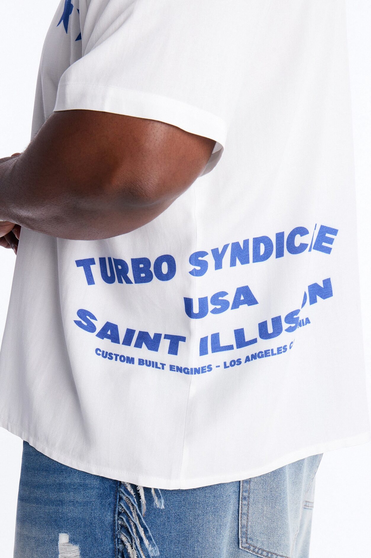 Saint Illusion Button Up Shirt - White