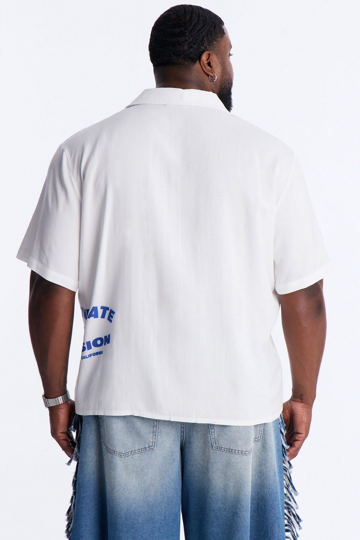 Saint Illusion Button Up Shirt - White