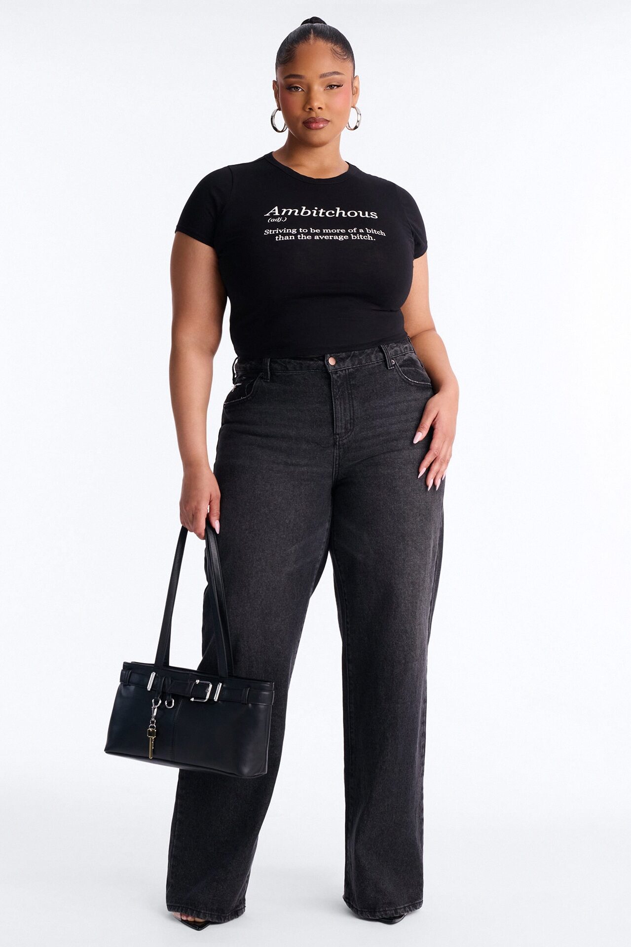 Ambitchous Baby Tee - Black
