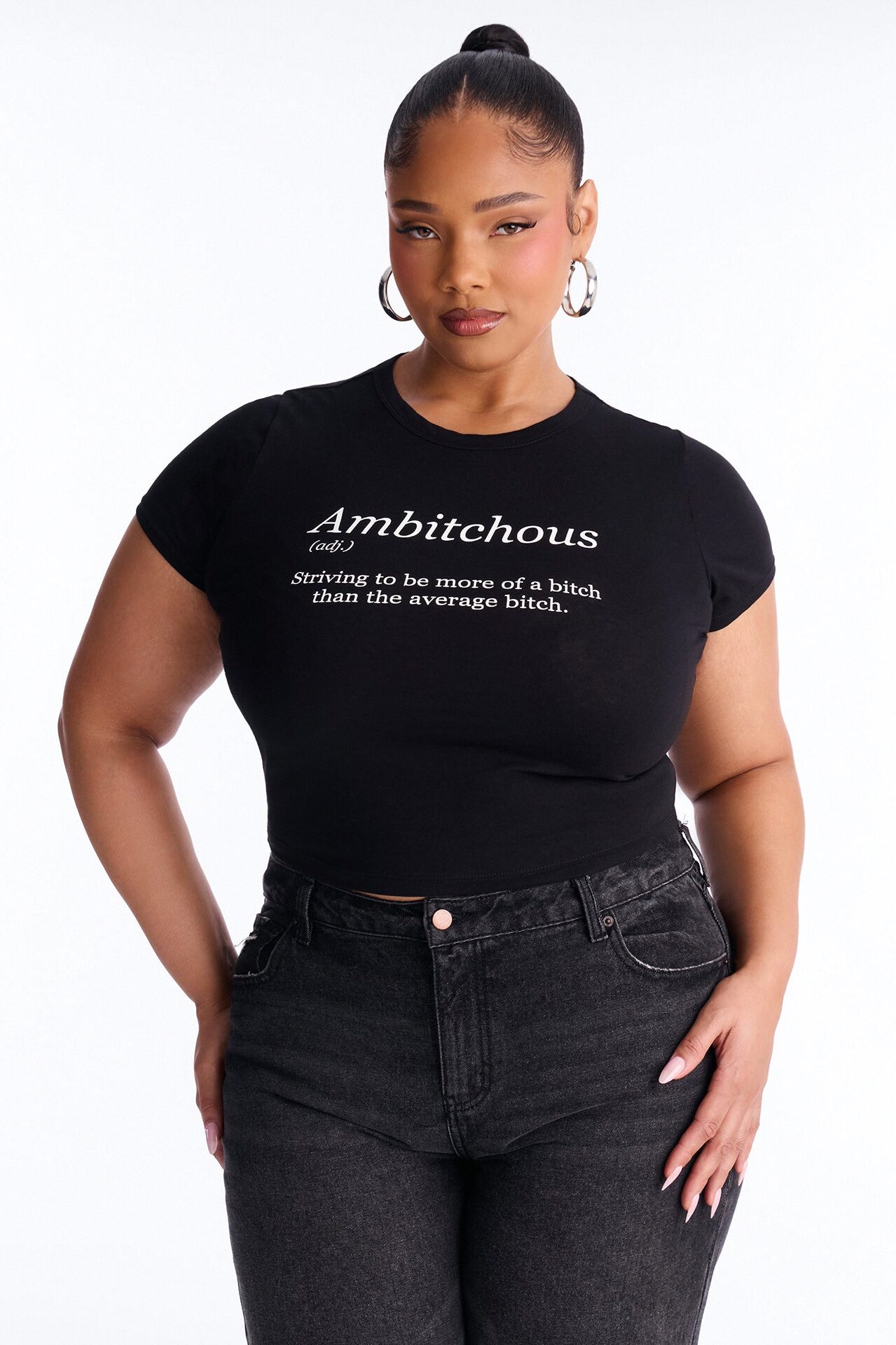 Ambitchous Baby Tee - Black