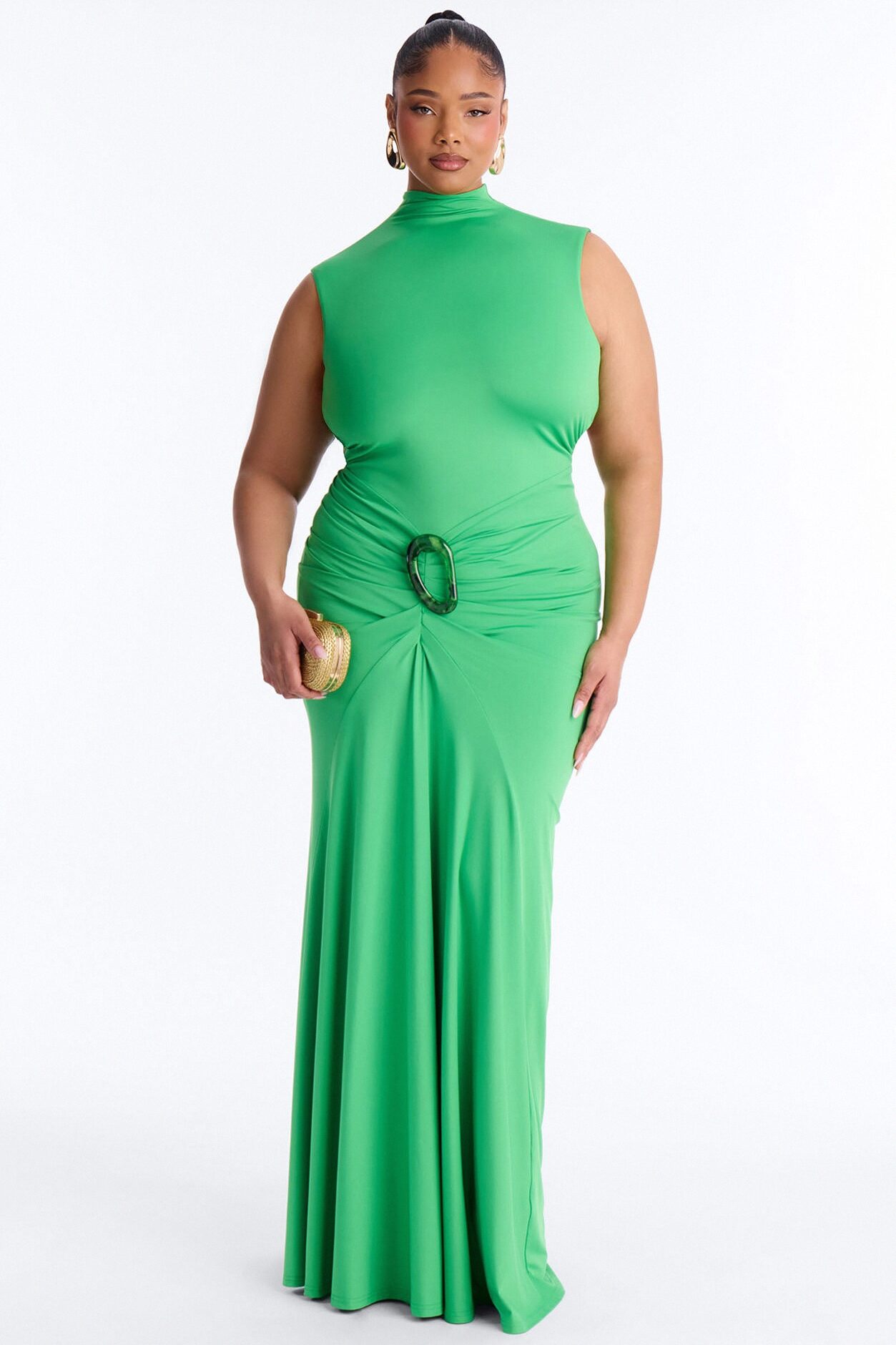 Heat Chic Hardware Maxi Dress - Kelly Green