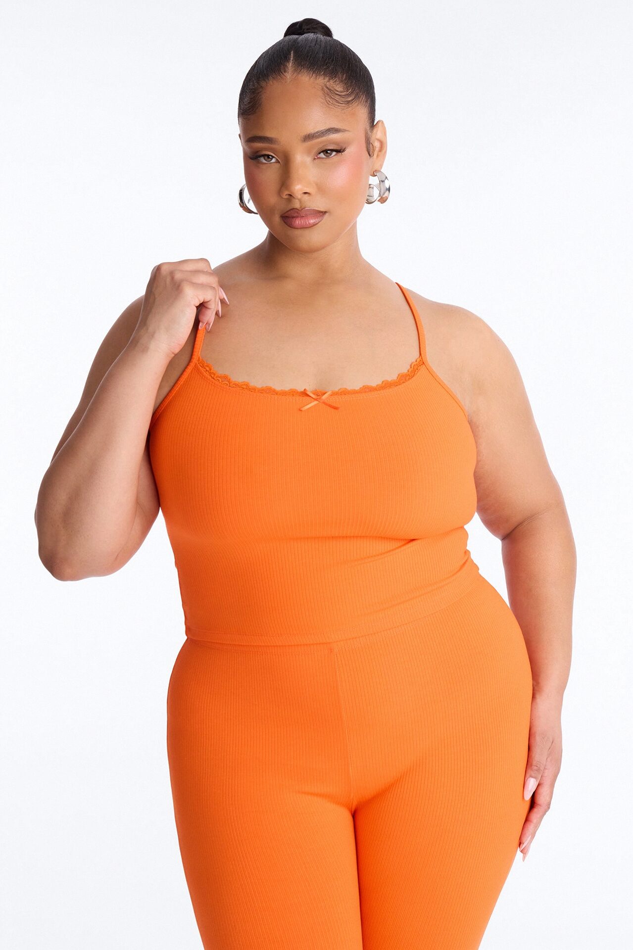 Stirling Snatched Capri Pant Set - Orange