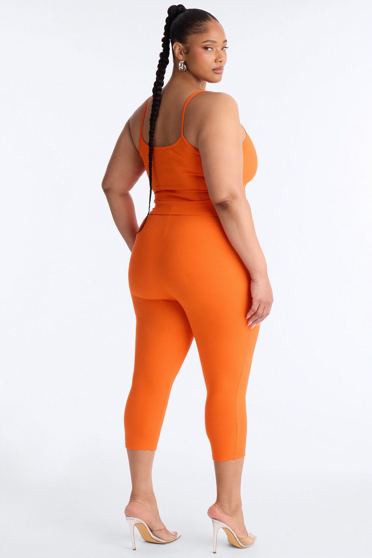 Stirling Snatched Capri Pant Set - Orange