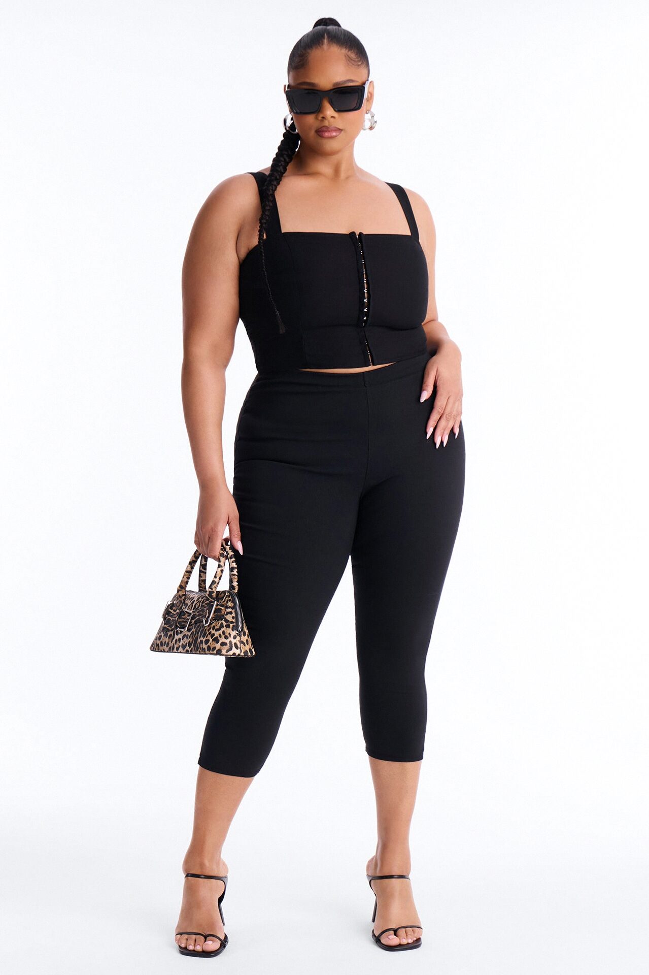 Tan Lines Smocked Linen Top - Black