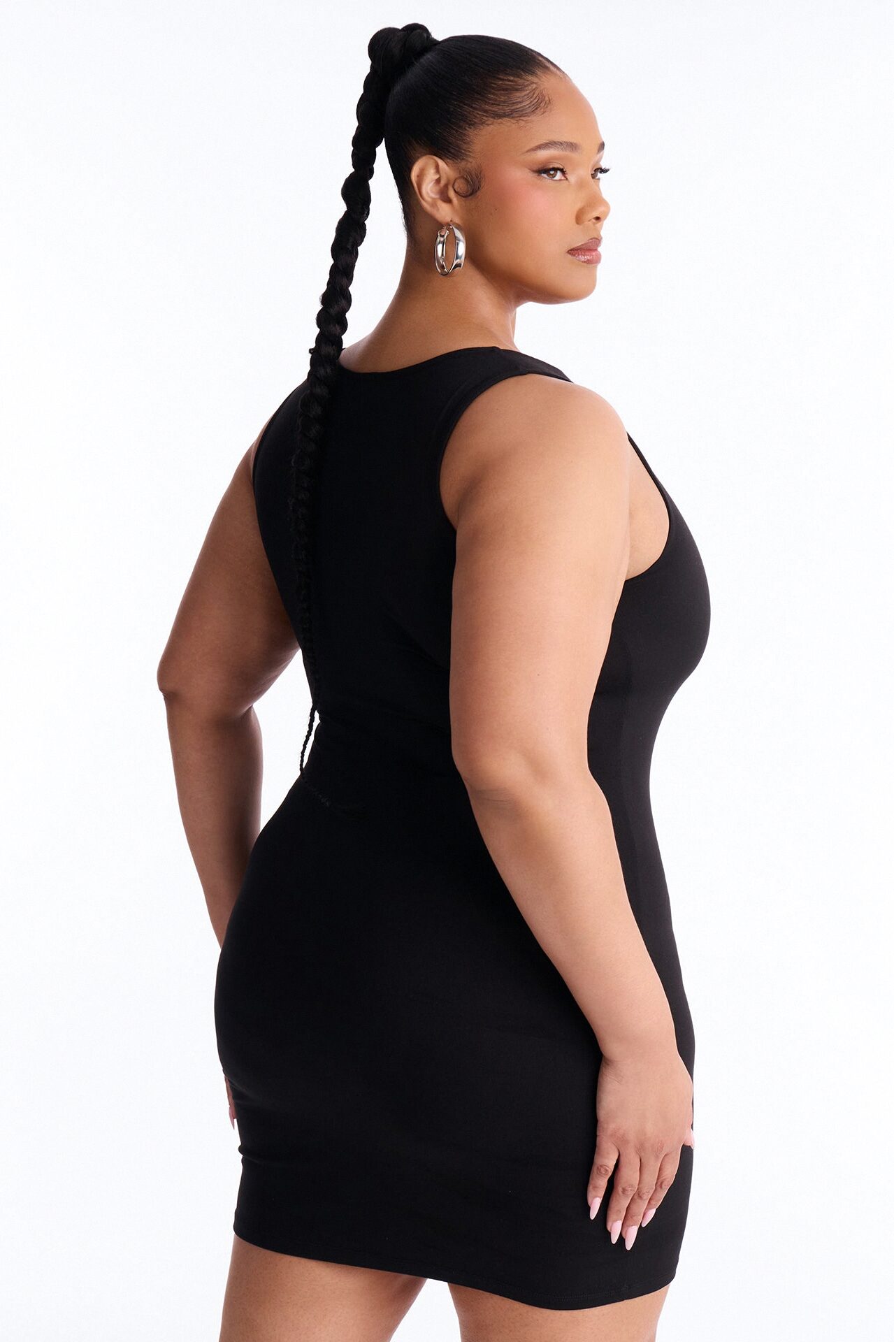 Hanna Double Lined Mini Dress - Black