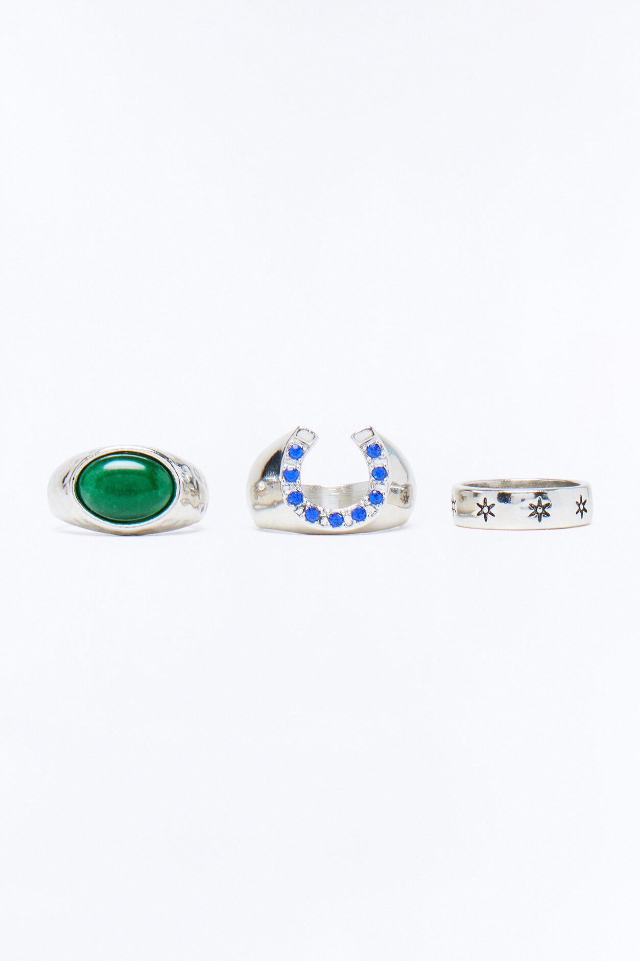Gilded Starfall Multi Size Ring Set - Silver