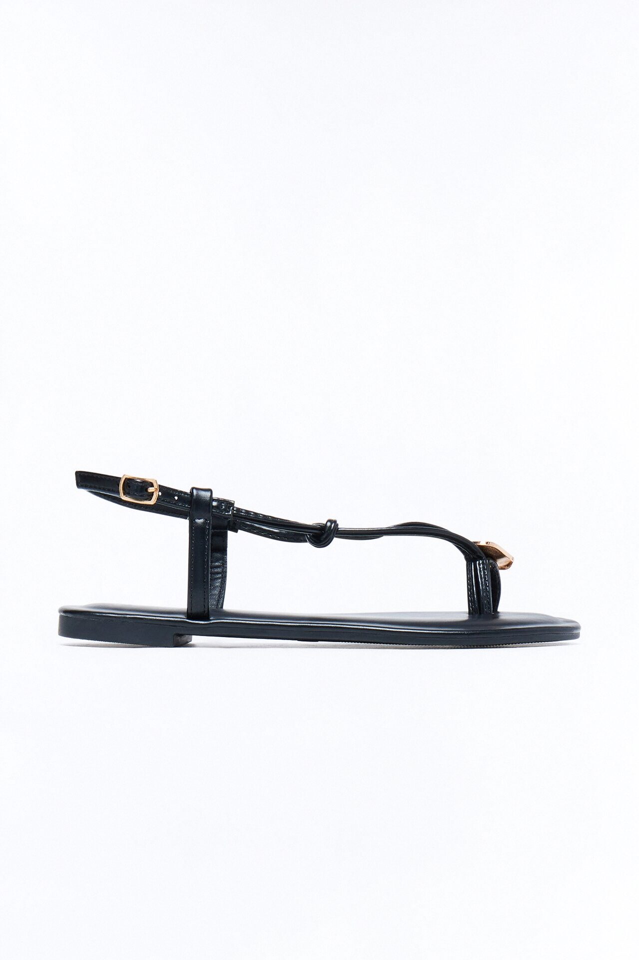 Summer Toe Ring Sandals - Black
