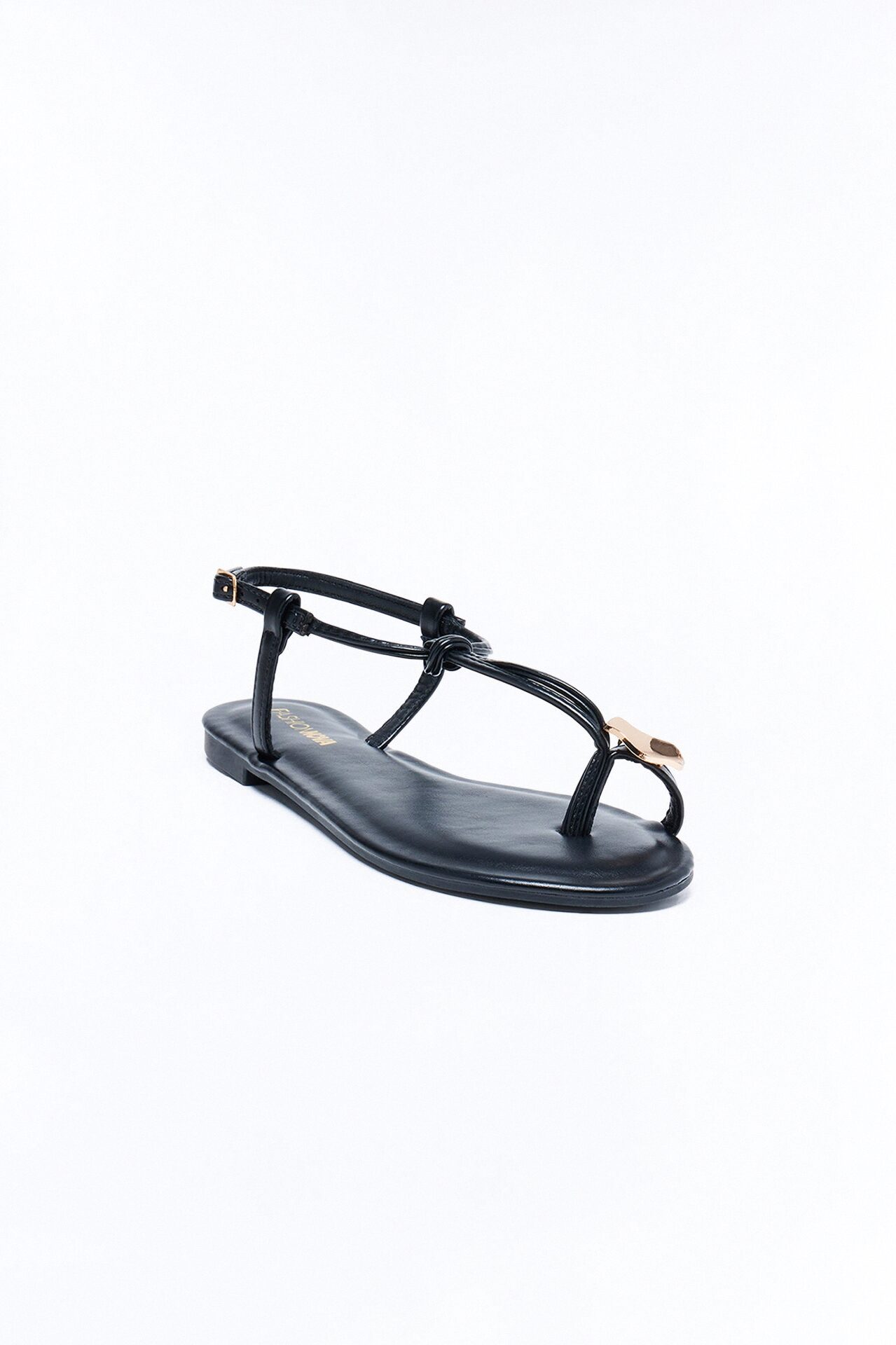 Summer Toe Ring Sandals - Black