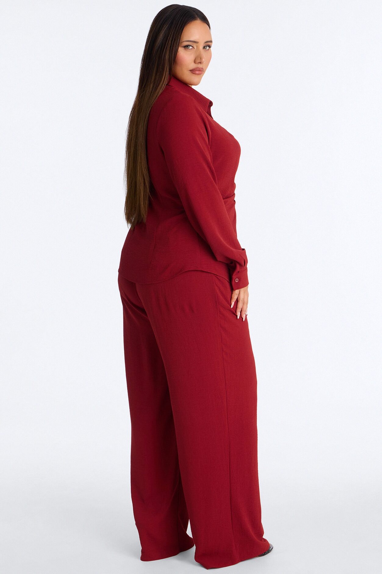 Makenzie Ruched Pant Set - Rust