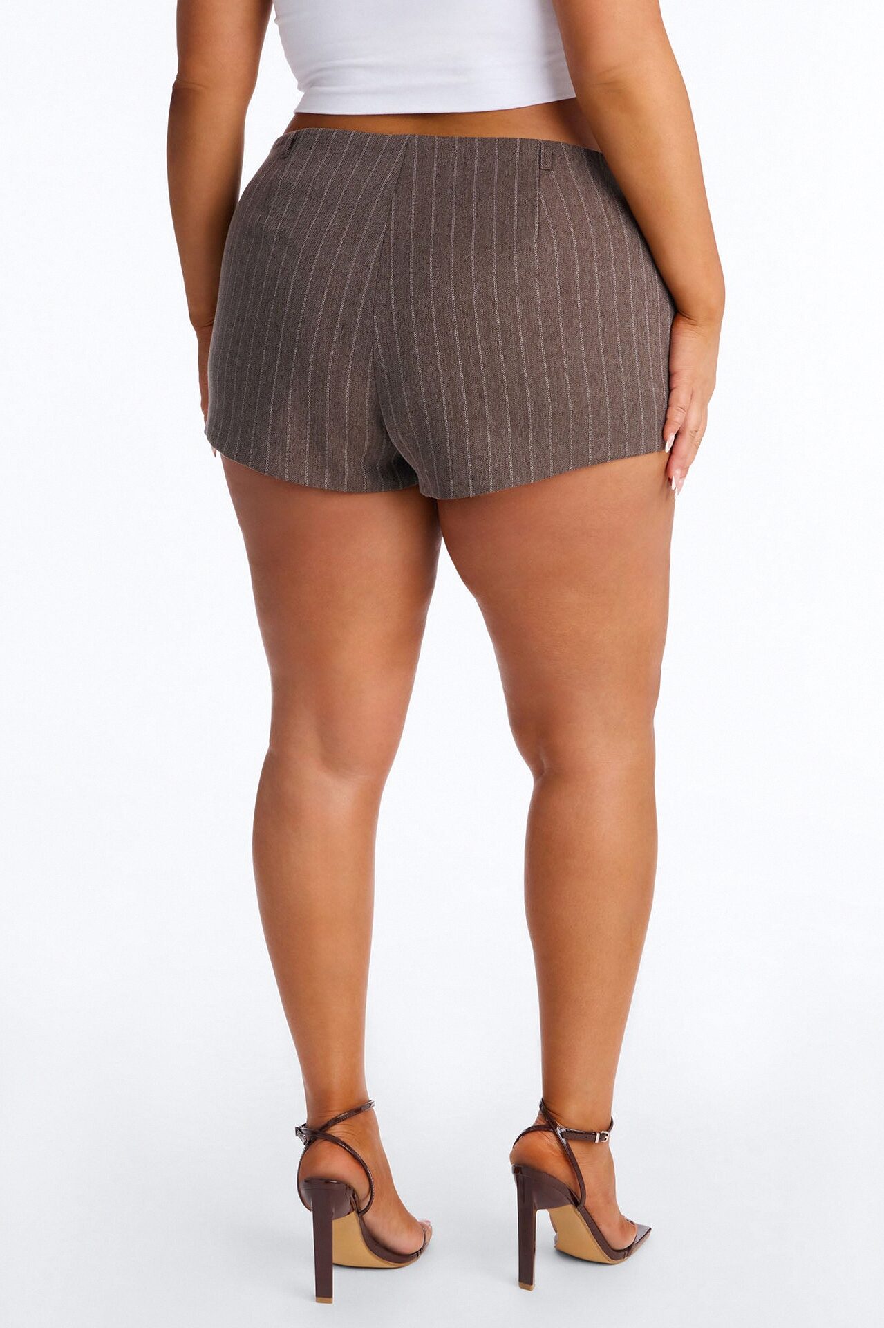 So Much Tea Pinstripe Micro Short″ - Brown