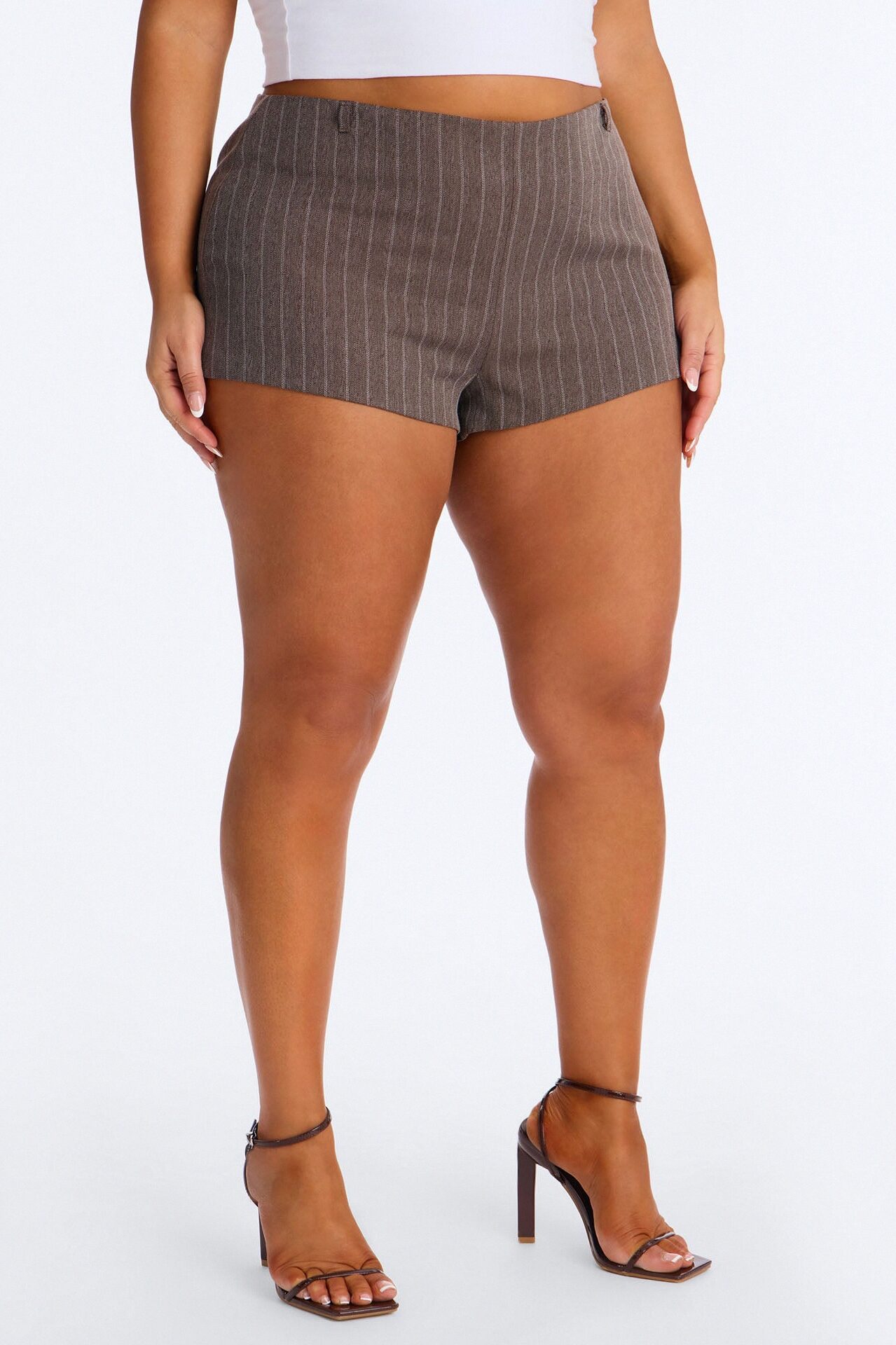 So Much Tea Pinstripe Micro Short″ - Brown