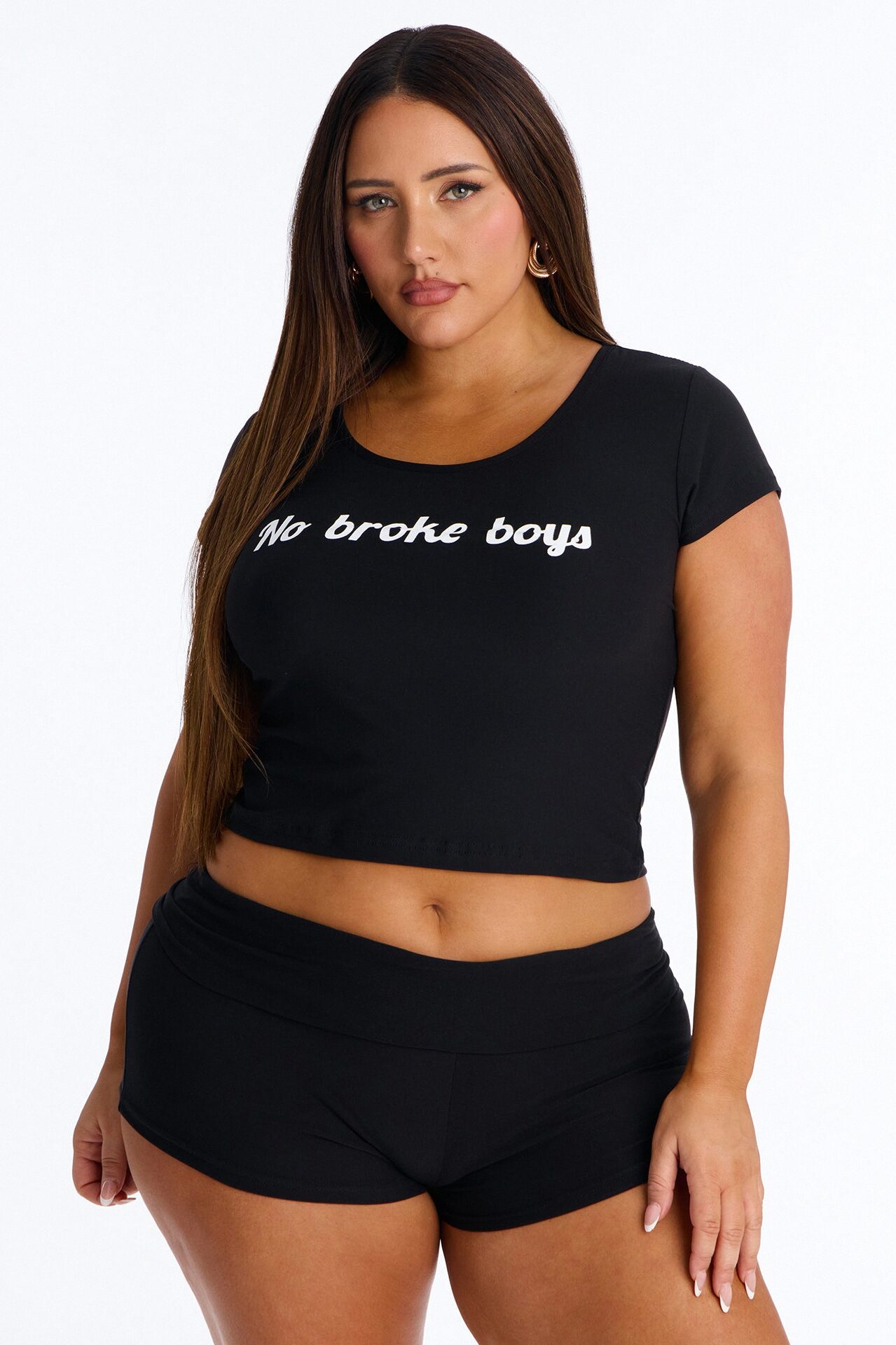 No Broke Boys PJ Short Set - Black