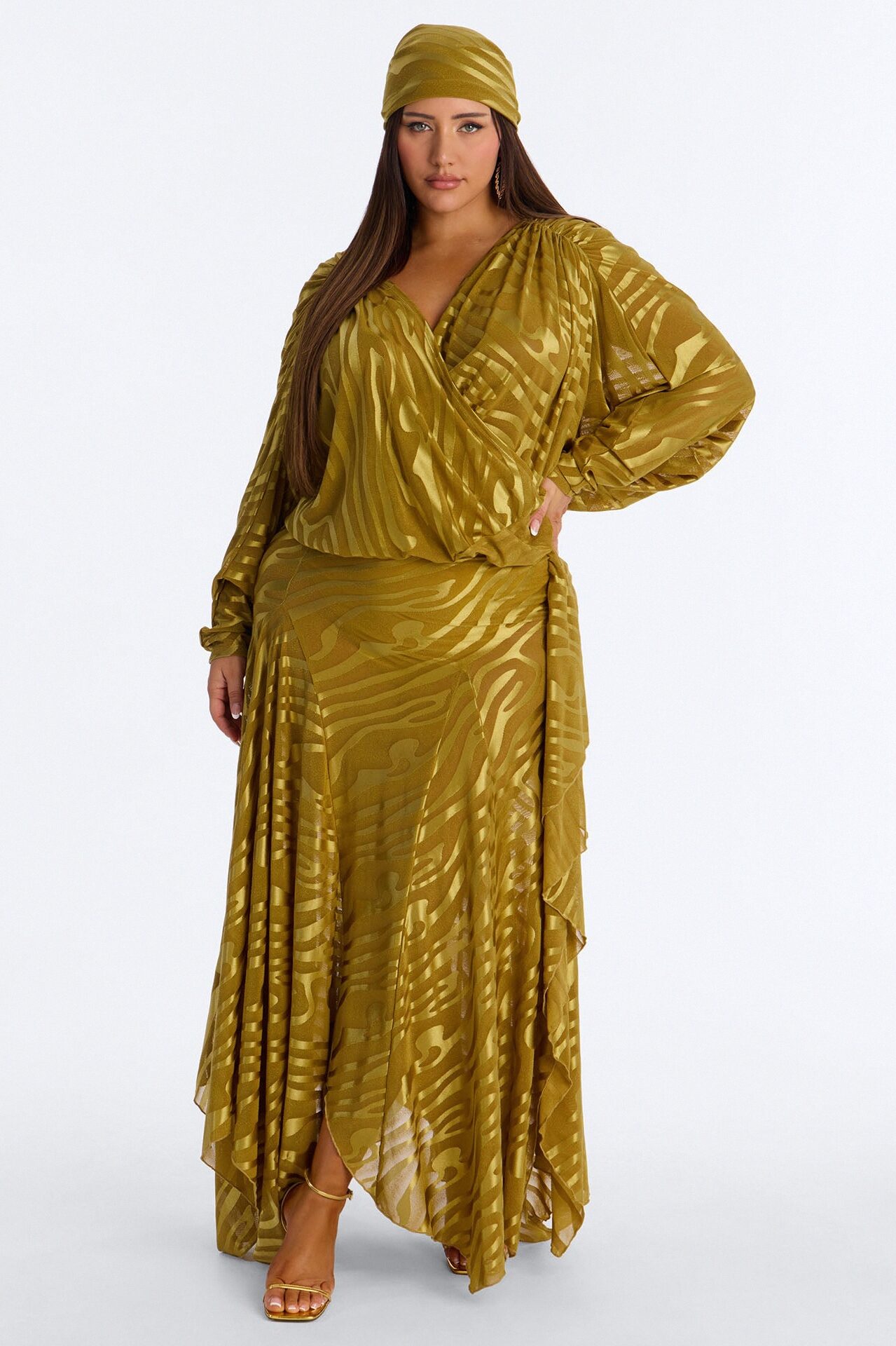 LIANA MESH 4 PIECE SKIRT SET - Chartreuse