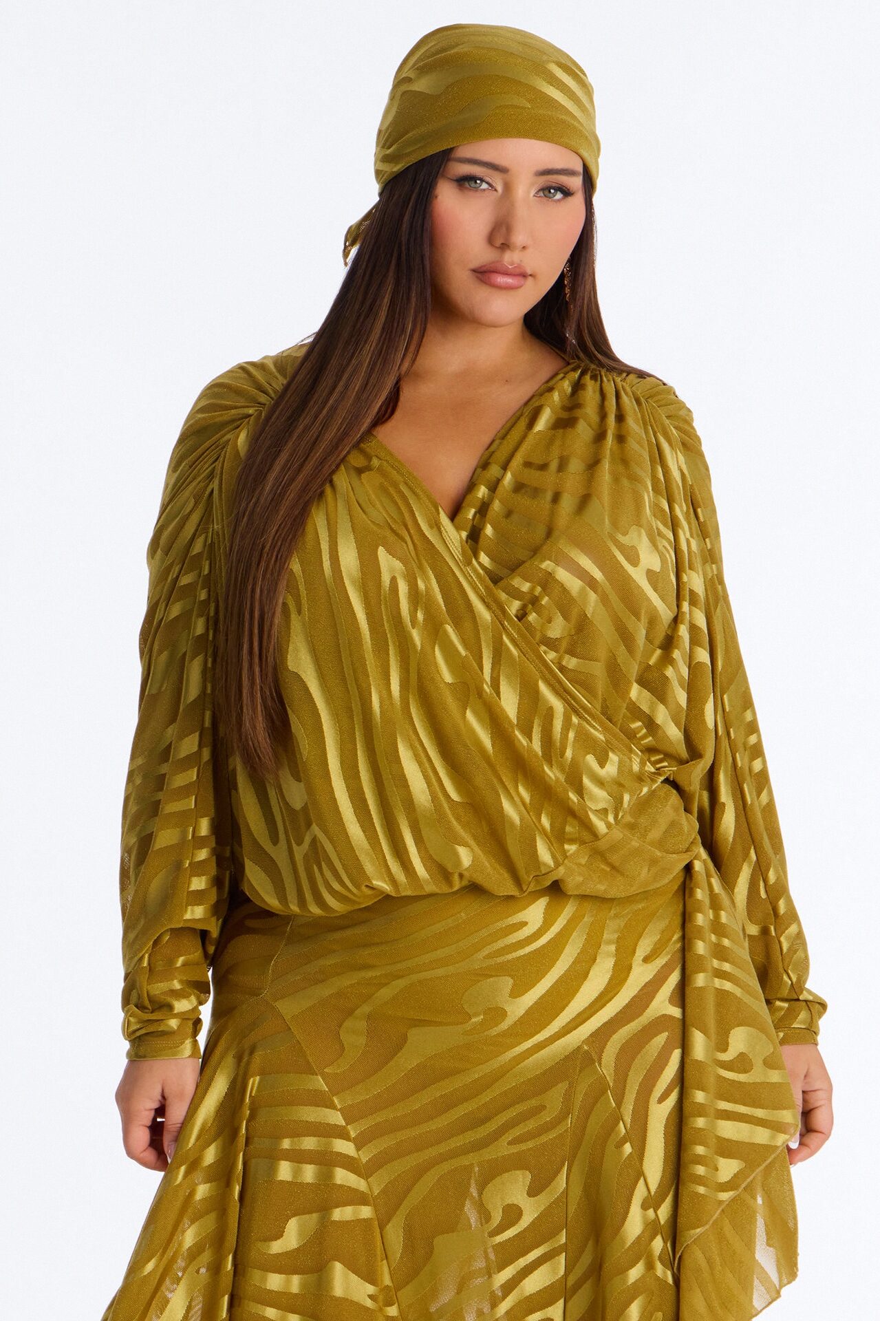 LIANA MESH 4 PIECE SKIRT SET - Chartreuse