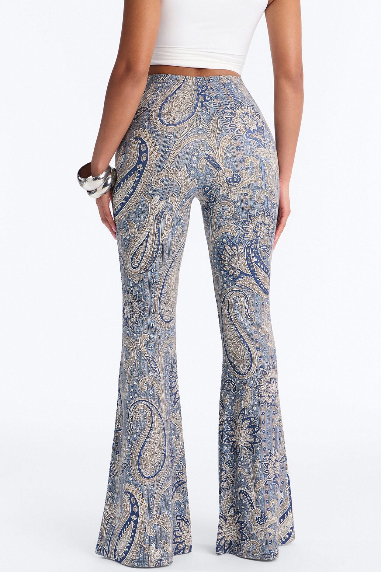 Boho Dreams Paisley Flare Pant - Blue/combo
