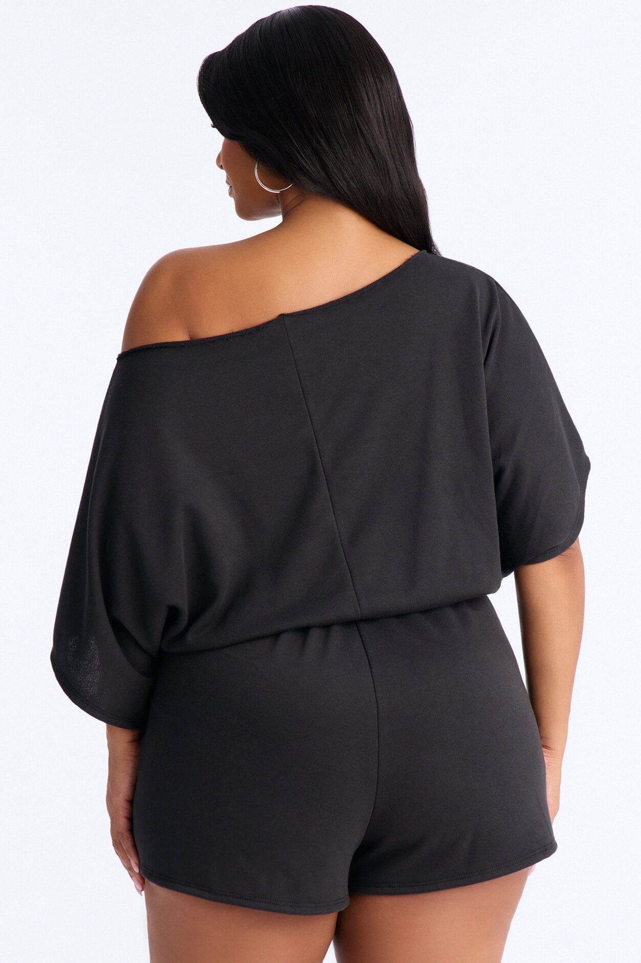 Weekend Away Off Shoulder Romper - Black