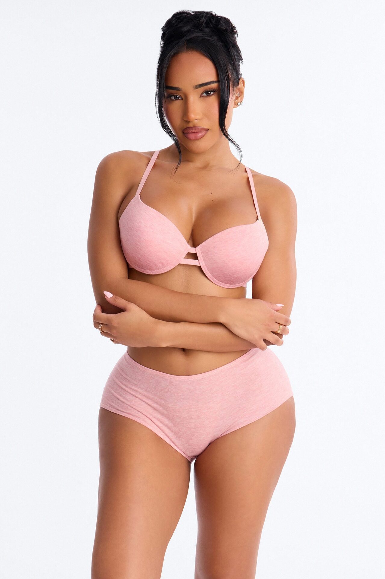 Nova Cotton TShirt Bra - Heather Pink