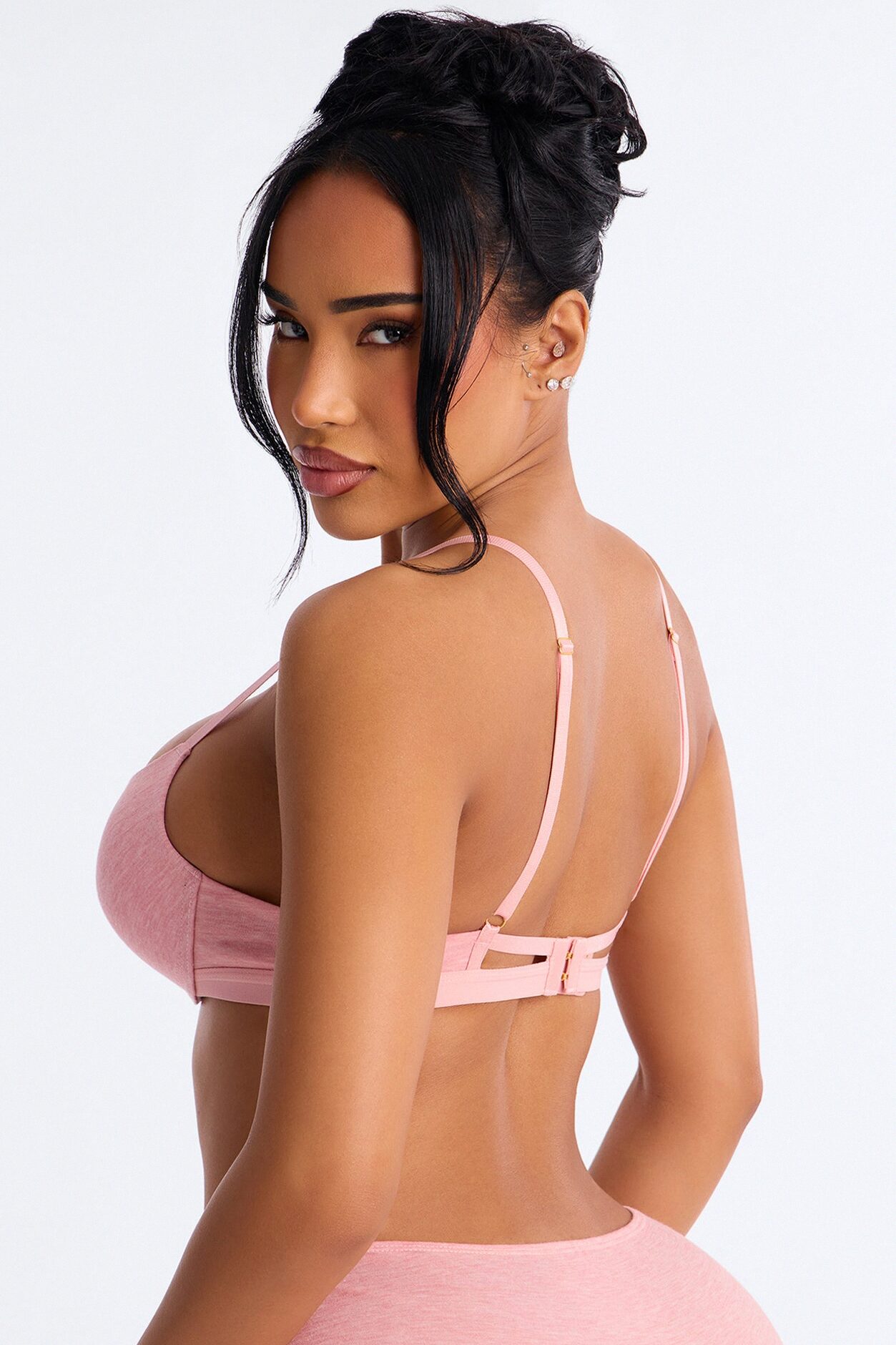 Nova Cotton TShirt Bra - Heather Pink